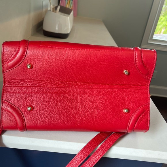 Borse in Pelle Made in Italy genuine leather tote. Red - Picture 6 of 16